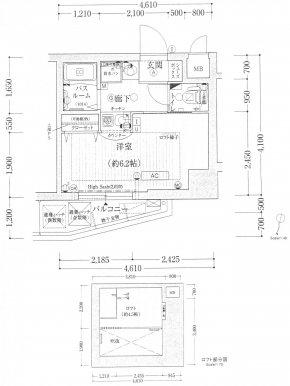 エステムコート神戸県庁前Ⅲフィエルテ１３０８図面